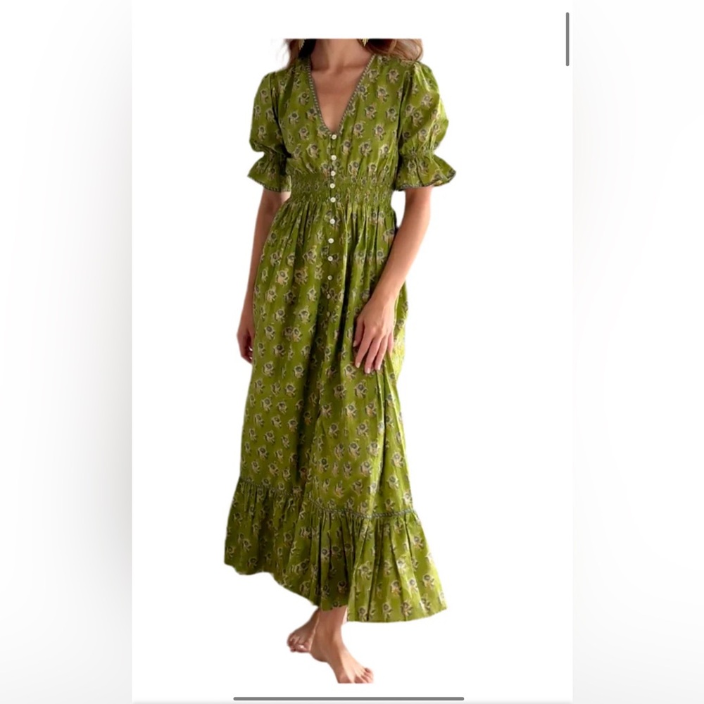 Floral Green Dress